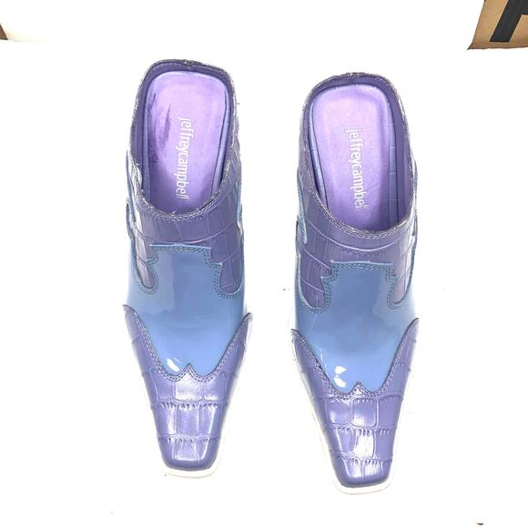 Jeffrey Campbell Shoes Pastel Western Mule Point Square Toe Block Heel 5 - Picture 2 of 16